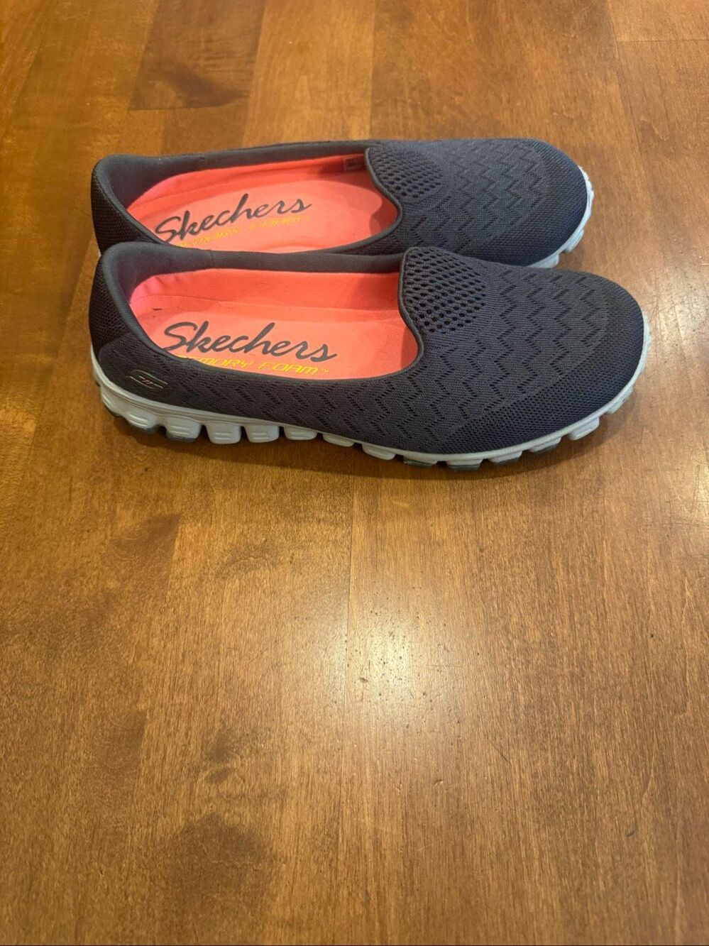 Skechers EZ Flex 2 Fascination Women’s 7.5 Black Memory Foam Slip On Shoes